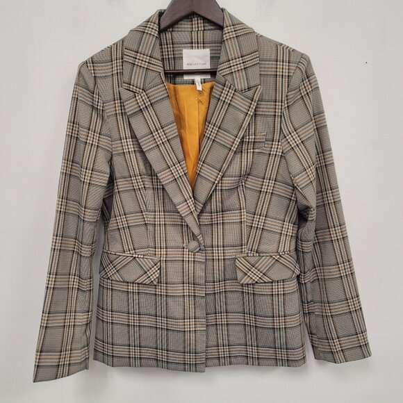 Avec Les Filles Women English Countryside Plaid Blazer Size M Academia Old Money - Picture 1 of 12